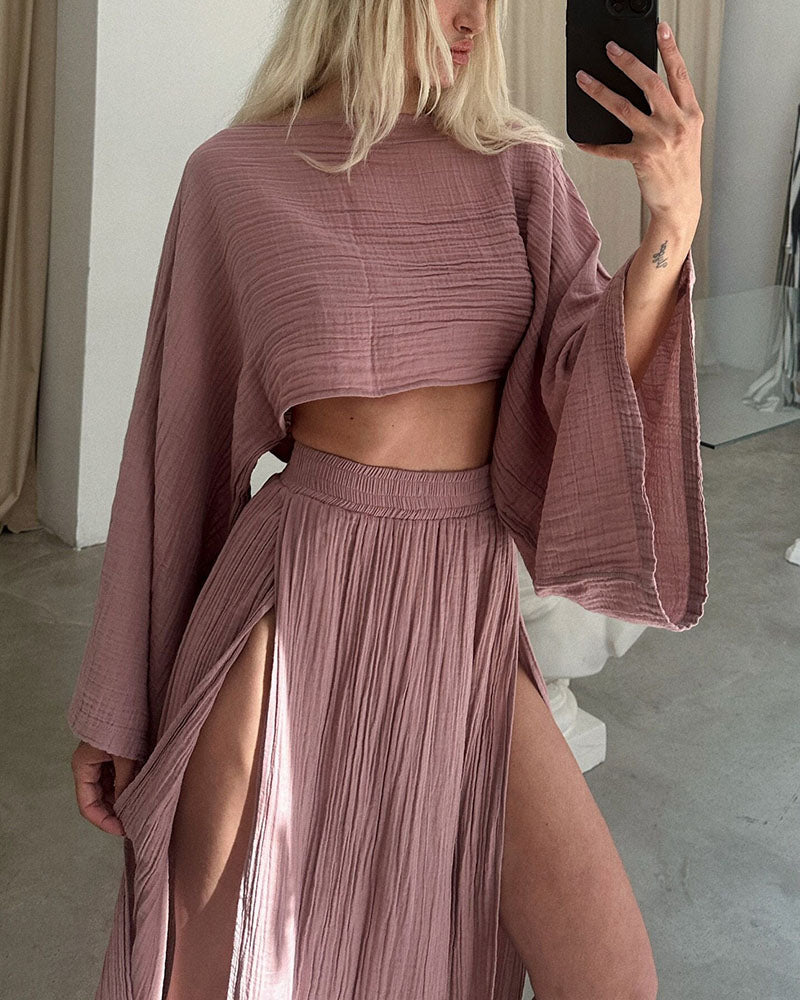 FIORE Slit Dress - Dune Robes