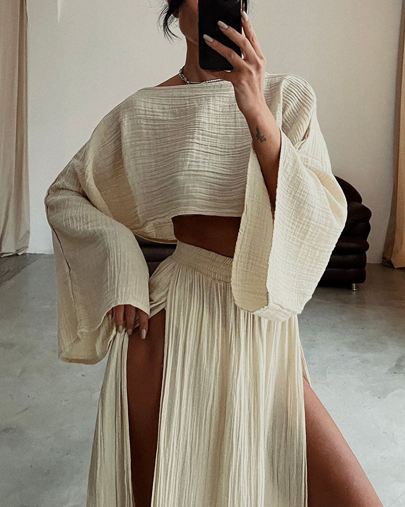 FIORE Slit Dress - Dune Robes