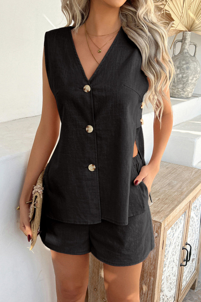 Ensemble Boutonné – Obsidienne Bianca