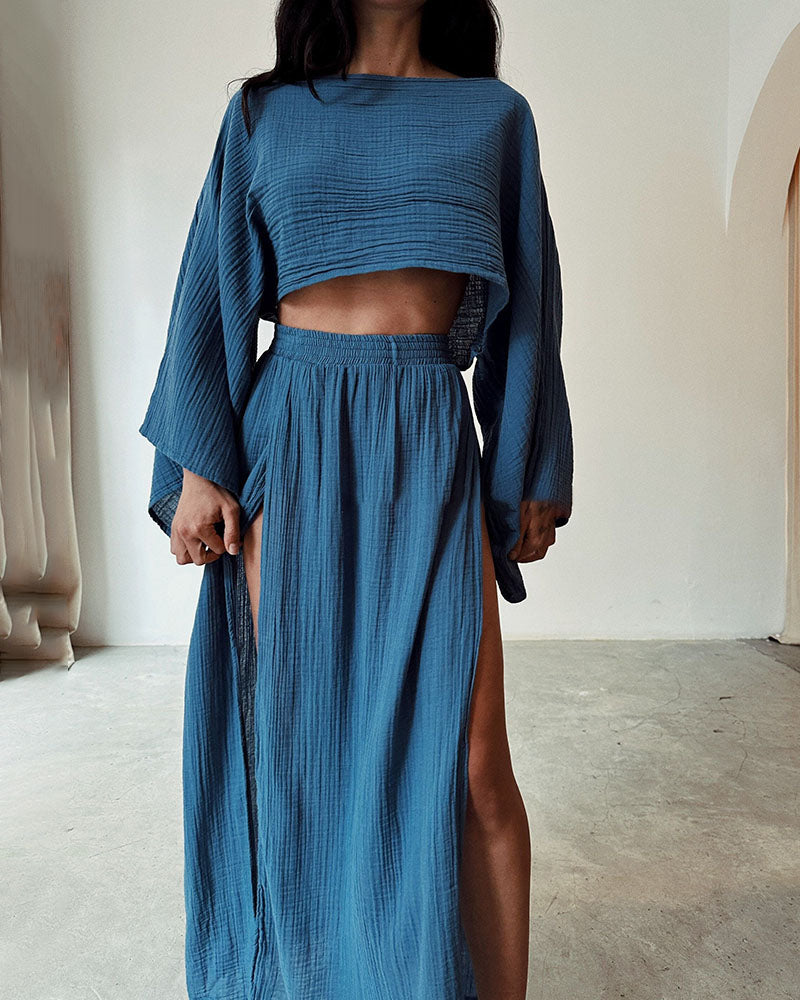 FIORE Slit Dress - Dune Robes