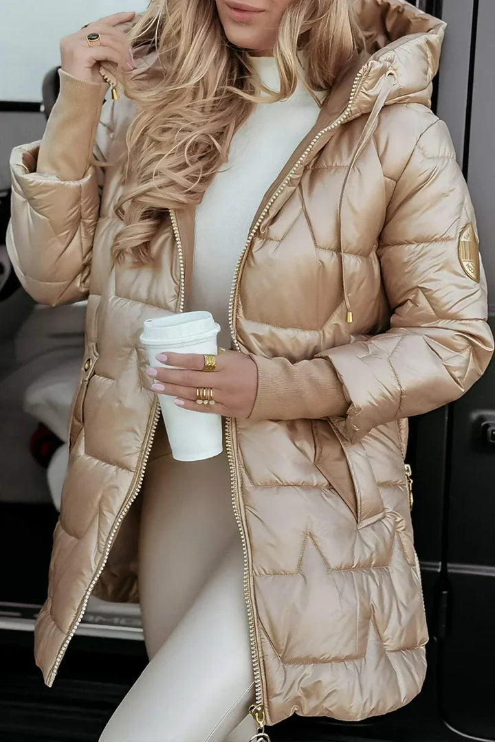 Fiore Manteau - Chic avec Capuchon