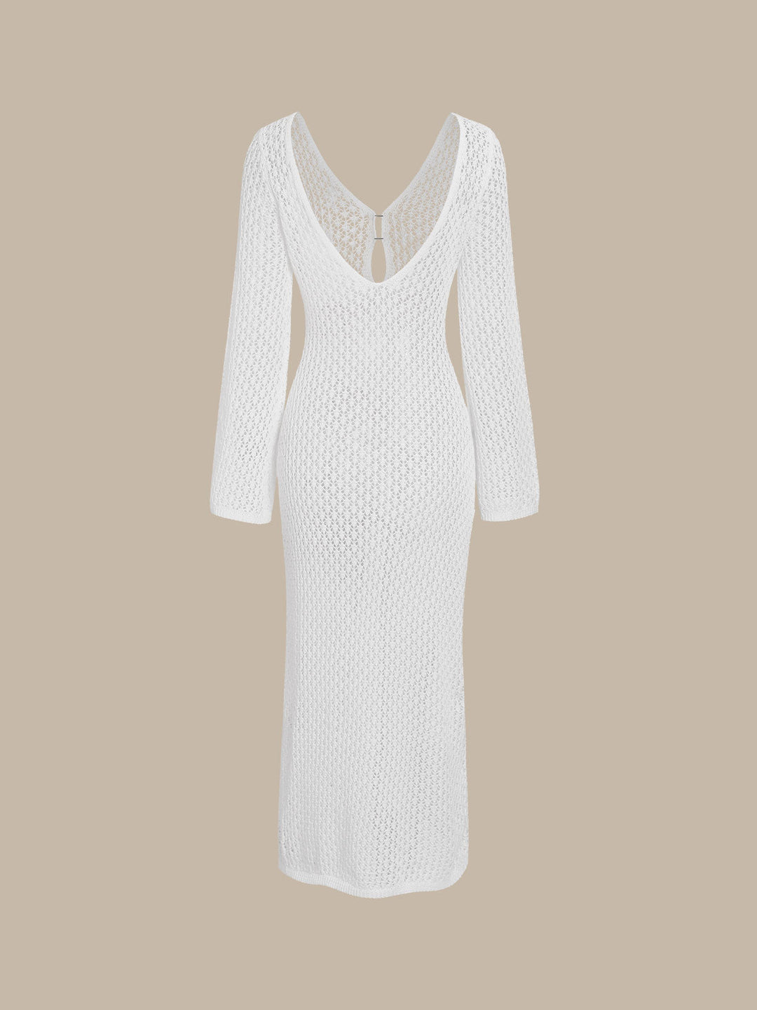 Robe Longue – Sirena Crochet Blanc